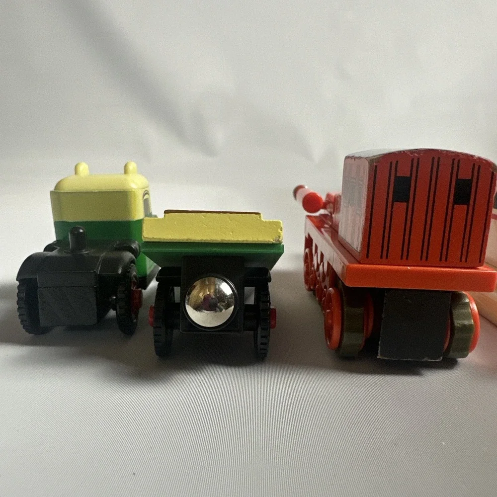 Thomas & Friends Wooden Train Set Lot Harold Thumper Diesel Madge Good Condition